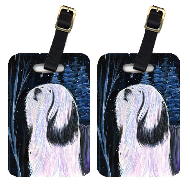 Pair of 2 Tibetan Terrier Luggage Tags by Caroline&#39;s Treasures