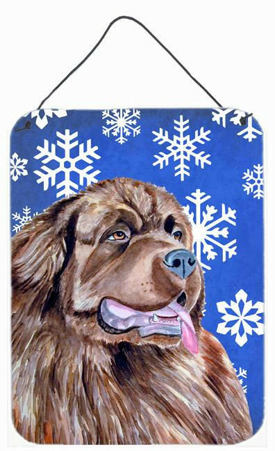 Newfoundland Winter Snowflakes Holiday Wall or Door Hanging Prints by Caroline's Treasures