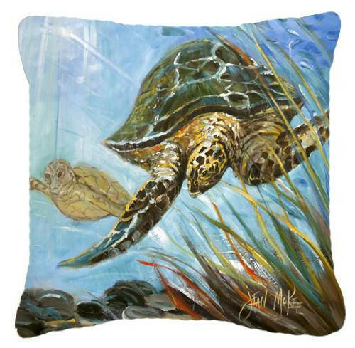 Loggerhead Sea Turtle Canvas Fabric Decorative Pillow JMK1261PW1414 by Caroline's Treasures