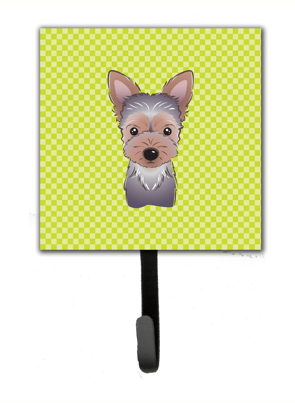 Checkerboard Lime Green Yorkie Puppy Leash or Key Holder BB1294SH4 by Caroline's Treasures