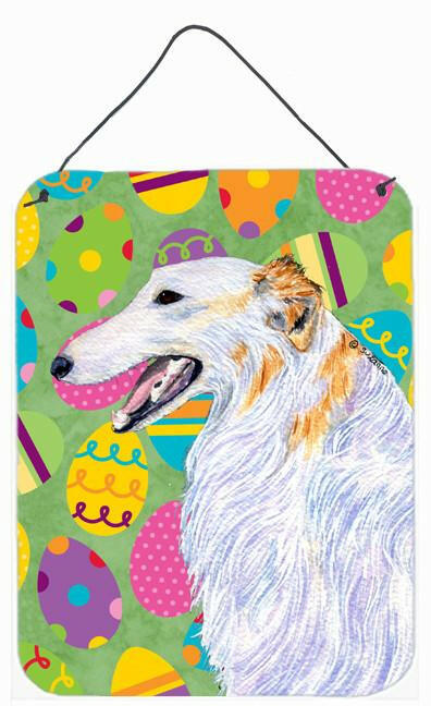 Borzoi Easter Eggtravaganza Aluminium Metal Wall or Door Hanging Prints by Caroline&#39;s Treasures