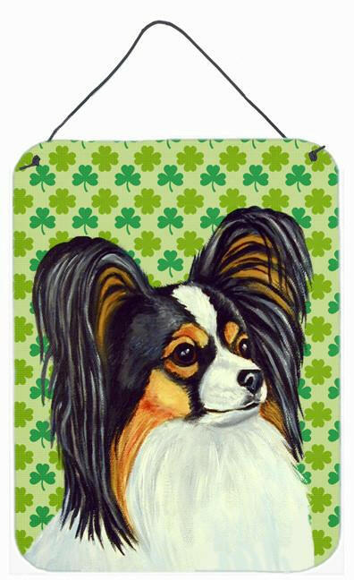 Papillon Shamrock Portrait Aluminium Metal Wall or Door Hanging Prints by Caroline's Treasures