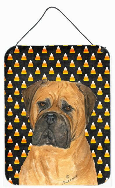 Bullmastiff Candy Corn Halloween Portrait Wall or Door Hanging Prints by Caroline's Treasures