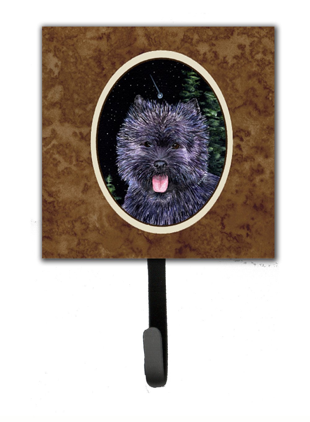 Starry Night Cairn Terrier Leash Holder or Key Hook by Caroline's Treasures