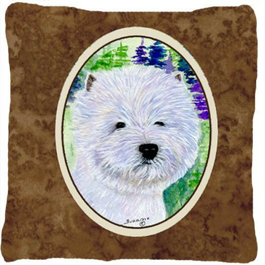 Westie Decorative   Canvas Fabric Pillow by Caroline's Treasures