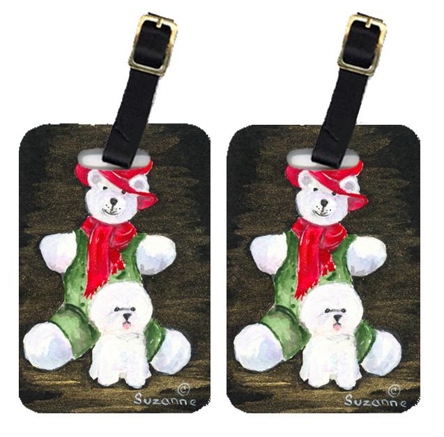 Pair of 2 Bichon Frise Luggage Tags by Caroline&#39;s Treasures