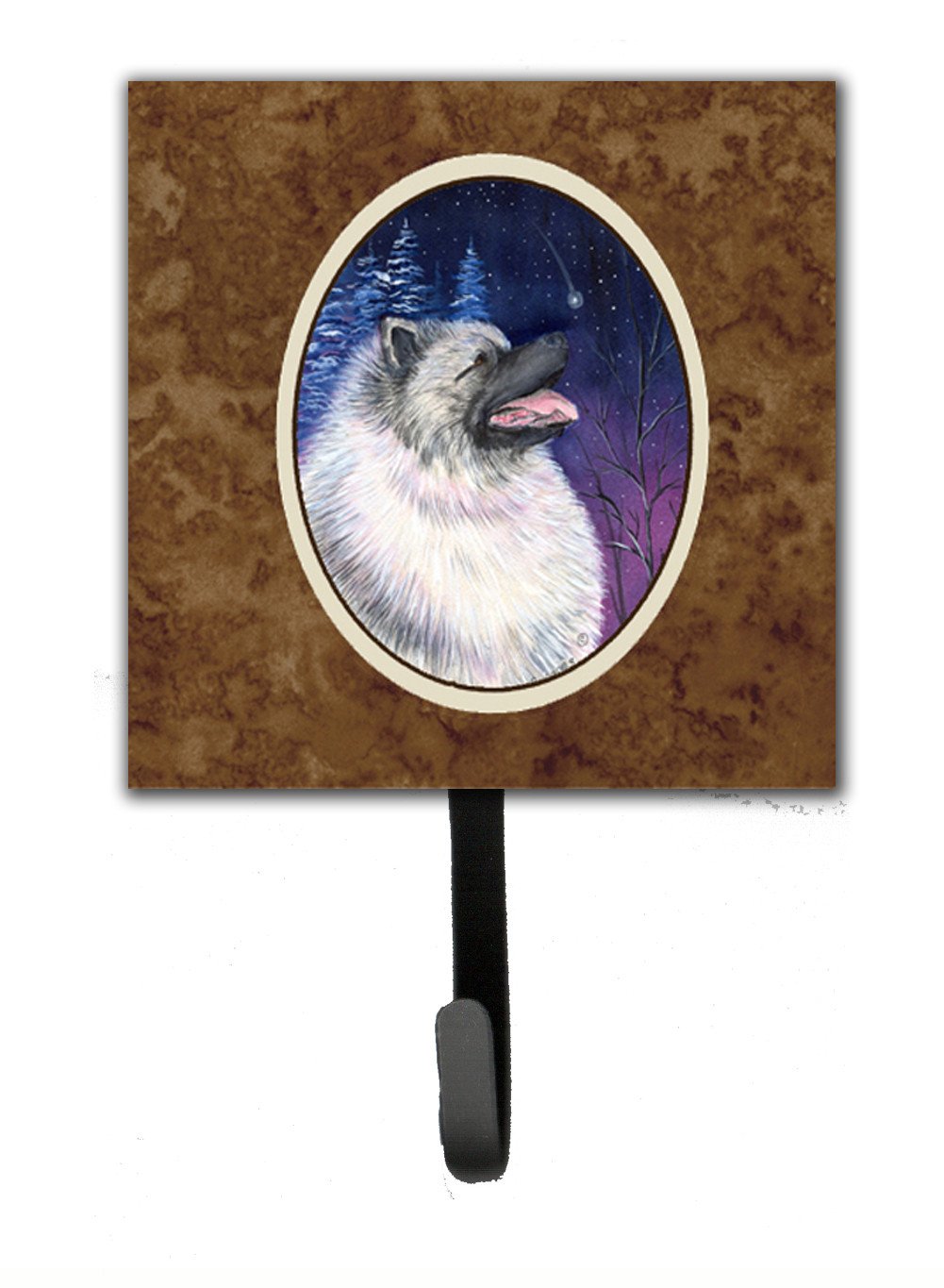 Starry Night Keeshond Leash Holder or Key Hook by Caroline's Treasures