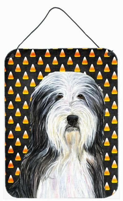 Bearded Collie Candy Corn Halloween Portrait Wall or Door Hanging Prints by Caroline's Treasures