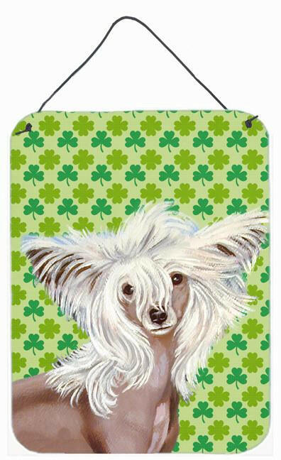 Chinese Crested Shamrock Portrait Aluminium Metal Wall or Door Hanging Prints by Caroline&#39;s Treasures