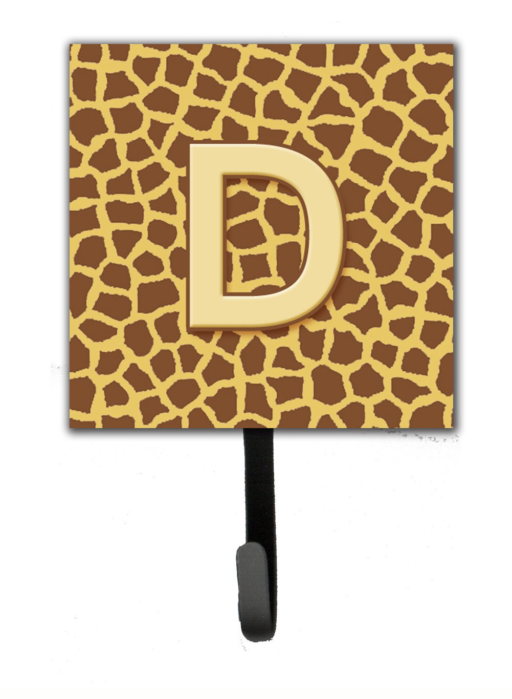 Letter D Initial Monogram - Giraffe Leash Holder or Key Hook by Caroline's Treasures