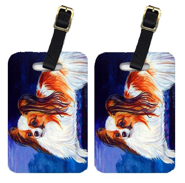 Pair of 2 Papillon Luggage Tags by Caroline&#39;s Treasures