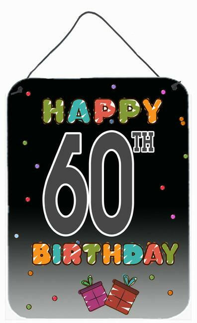 Happy 60th Birthday Wall or Door Hanging Prints CJ1125DS1216 by Caroline's Treasures