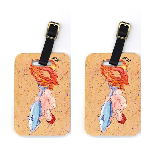 Pair of Merman Luggage Tags by Caroline's Treasures