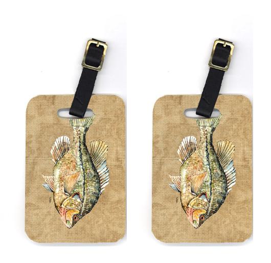 Pair of Croppie Luggage Tags by Caroline's Treasures