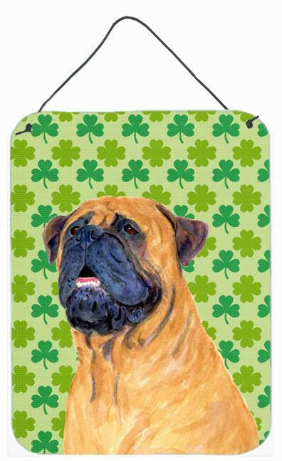 Mastiff St. Patrick's Day Shamrock Portrait Wall or Door Hanging Prints by Caroline's Treasures