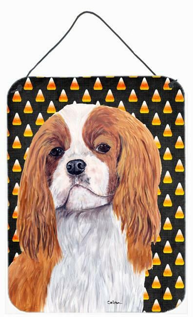 Cavalier Spaniel Blenheim Candy Corn Halloween  Wall or Door Hanging Prints by Caroline's Treasures