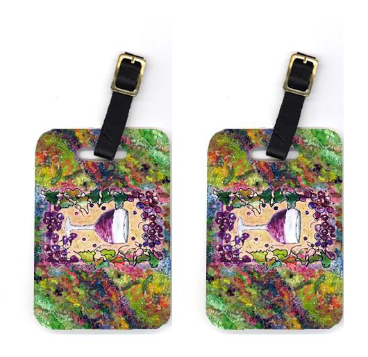 Pair of Wine Luggage Tags by Caroline&#39;s Treasures