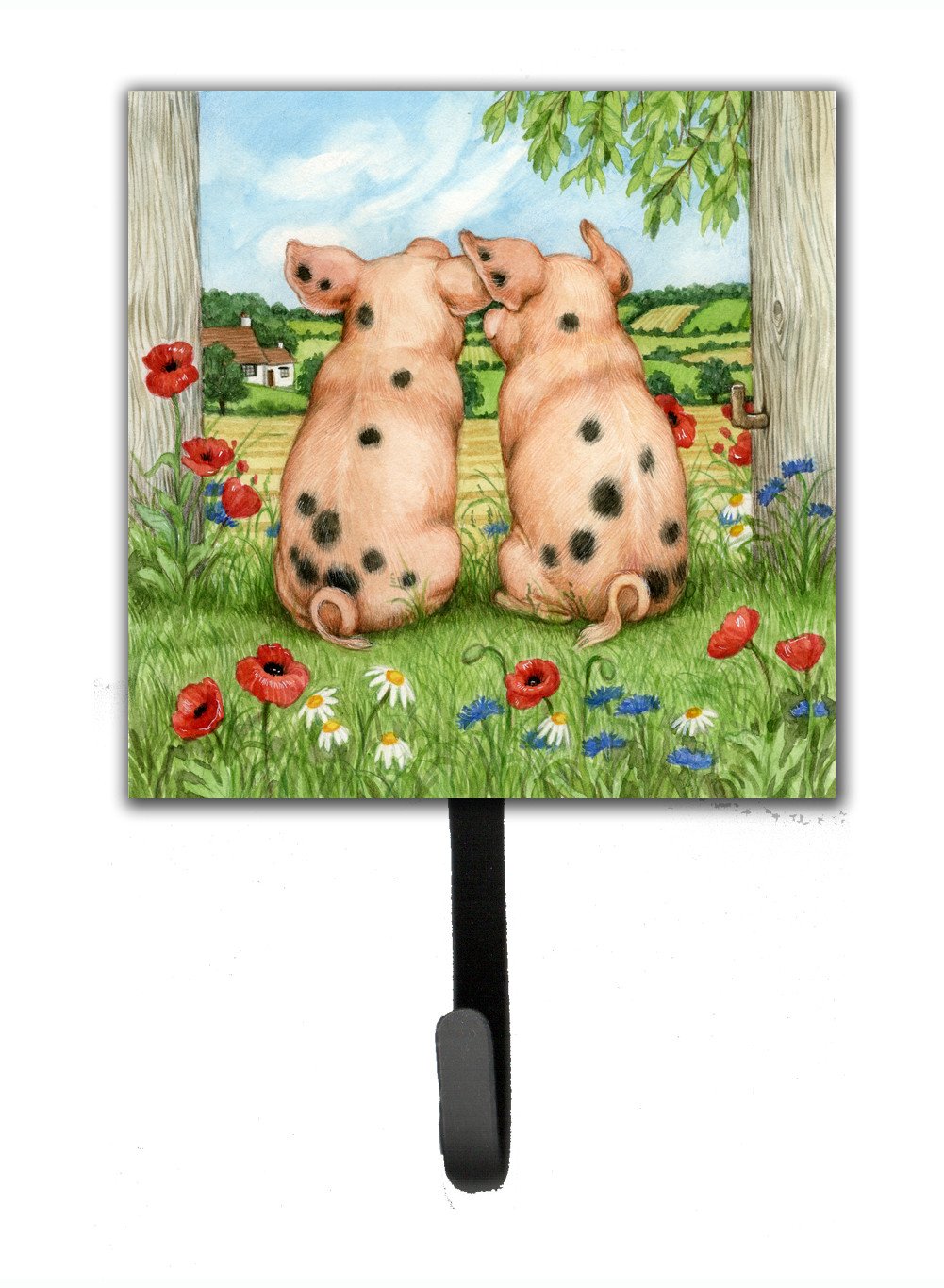 Pigs Side By Side by Debbie Cook Leash or Key Holder CDCO0354SH4 by Caroline&#39;s Treasures