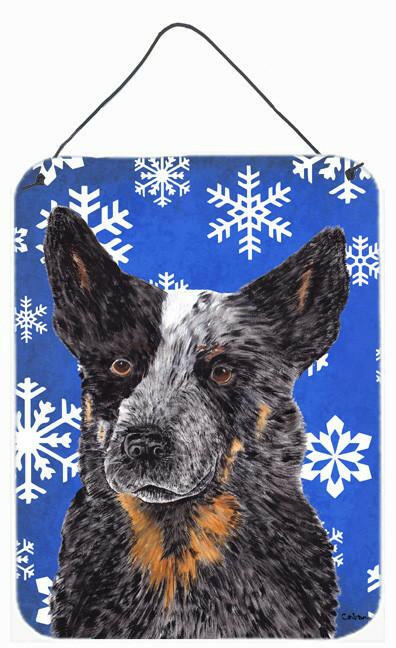 Australian Cattle Dog Winter Snowflakes Holiday Wall or Door Hanging Prints by Caroline&#39;s Treasures