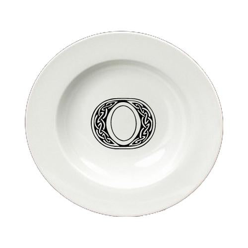 Letter O Initial Monogram Celtic Round Ceramic White Soup Bowl CJ1059-O-SBW-825 by Caroline's Treasures