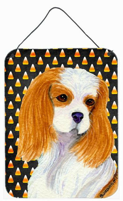 Cavalier Spaniel Candy Corn Halloween Portrait Wall or Door Hanging Prints by Caroline's Treasures