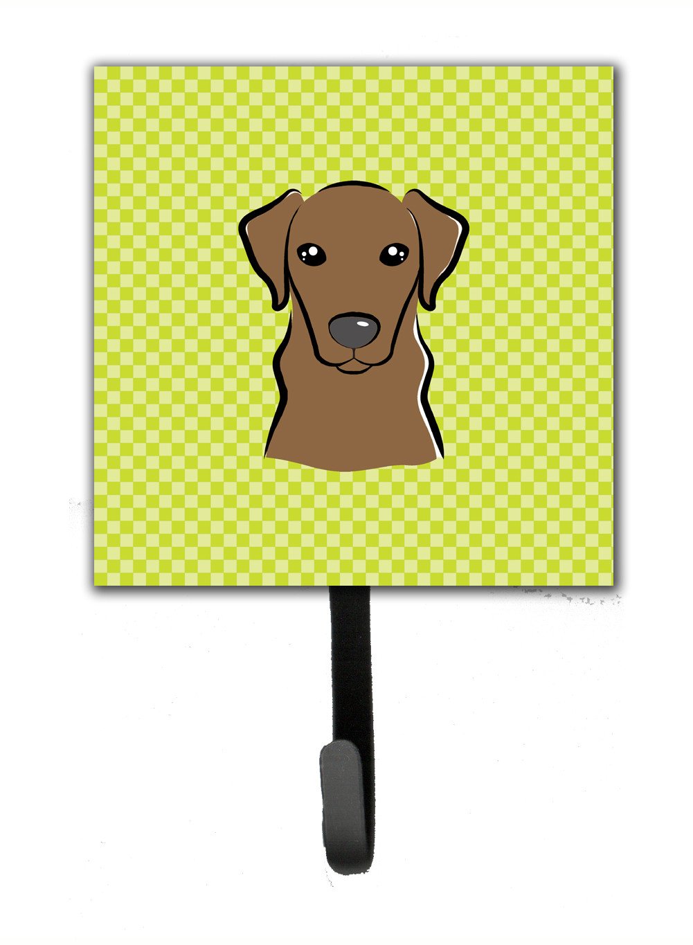 Checkerboard Lime Green Chocolate Labrador Leash or Key Holder BB1296SH4 by Caroline's Treasures