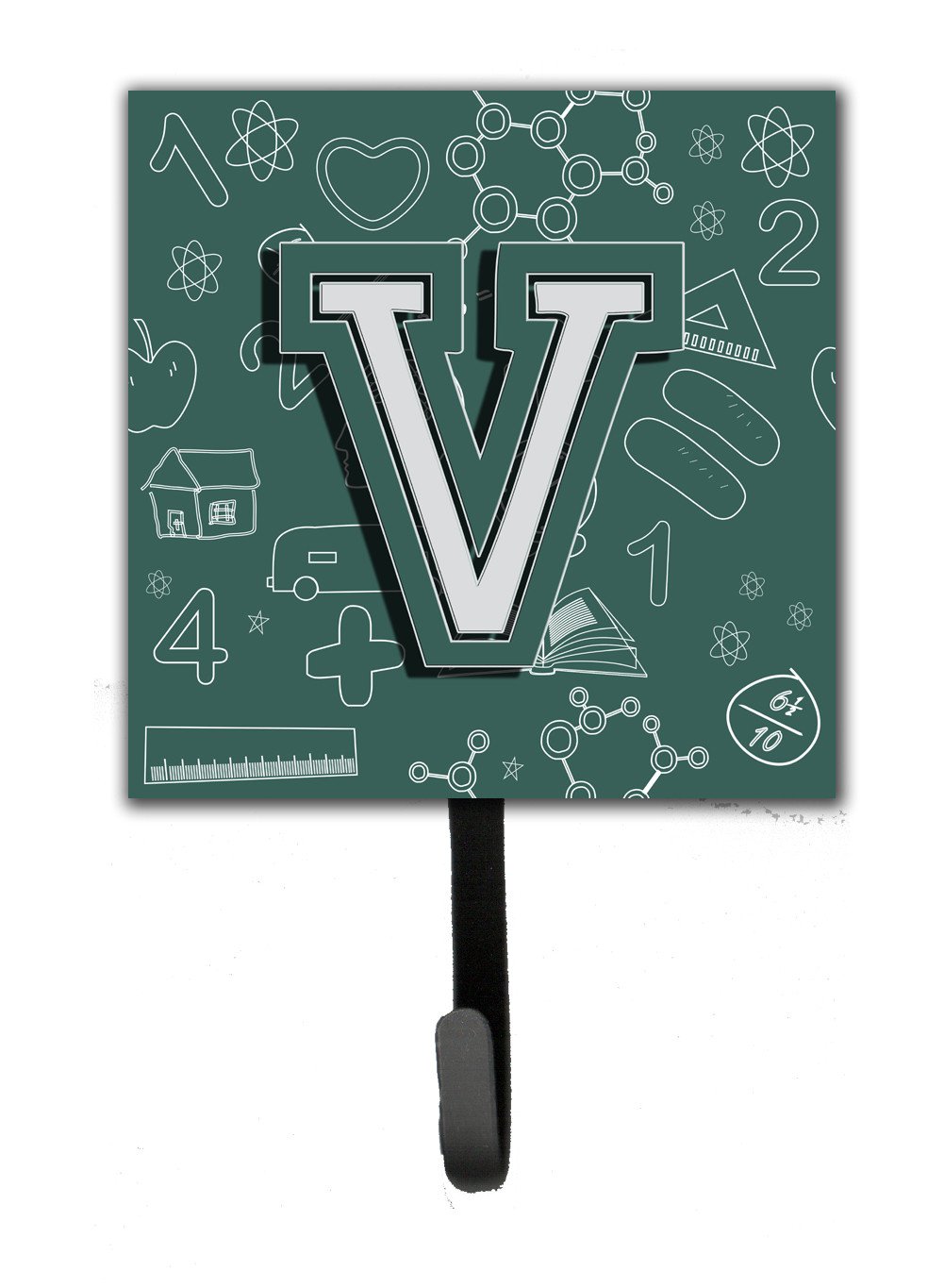 Letter V Back to School Initial Leash or Key Holder CJ2010-VSH4 by Caroline's Treasures