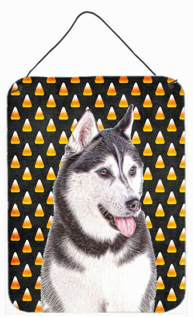 Candy Corn Halloween Alaskan Malamute Wall or Door Hanging Prints KJ1210DS1216 by Caroline&#39;s Treasures