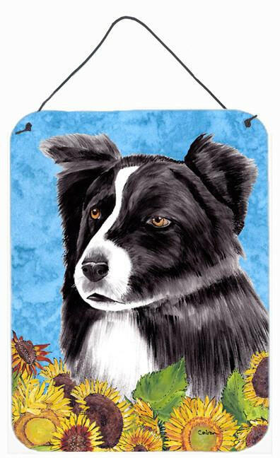 Border Collie Aluminium Metal Wall or Door Hanging Prints by Caroline's Treasures