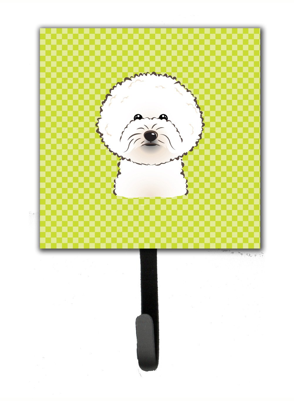 Checkerboard Lime Green Bichon Frise Leash or Key Holder BB1279SH4 by Caroline's Treasures