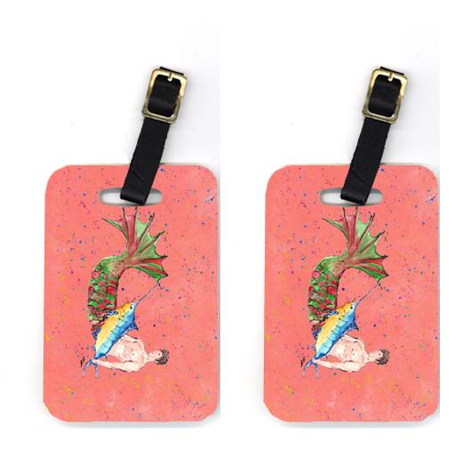 Pair of Merman Luggage Tags by Caroline&#39;s Treasures