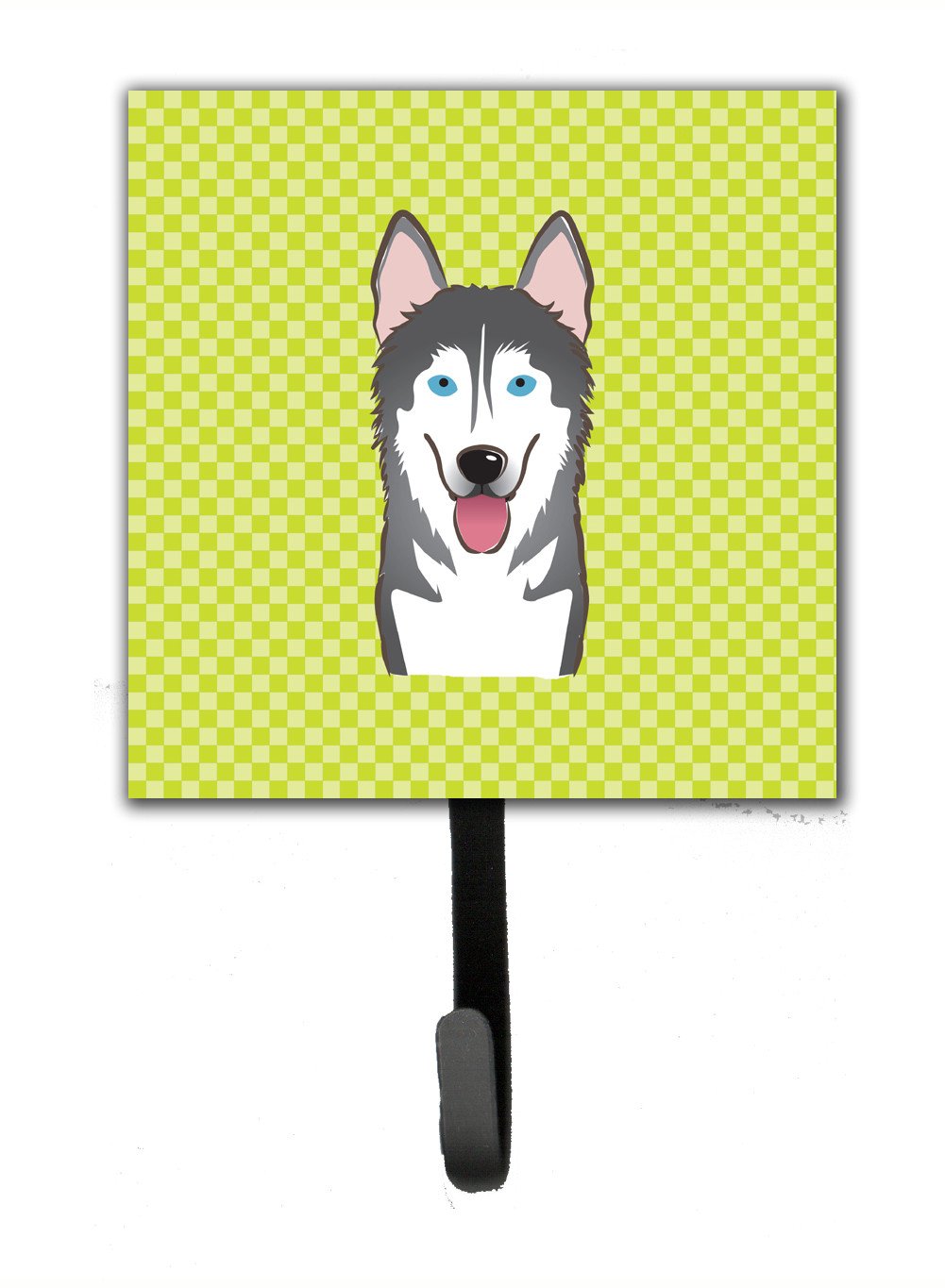 Checkerboard Lime Green Alaskan Malamute Leash or Key Holder BB1280SH4 by Caroline's Treasures