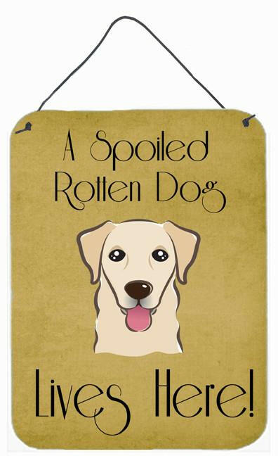 Golden Retriever Spoiled Dog Lives Here Wall or Door Hanging Prints BB1500DS1216 by Caroline's Treasures