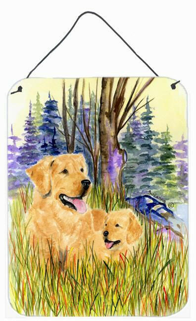 Golden Retriever Aluminium Metal Wall or Door Hanging Prints by Caroline's Treasures