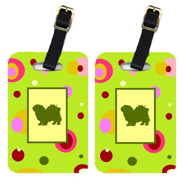 Pair of 2 Tibetan Spaniel Luggage Tags by Caroline&#39;s Treasures