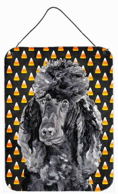 Black Standard Poodle Candy Corn Halloween Wall or Door Hanging Prints SC9650DS1216 by Caroline's Treasures