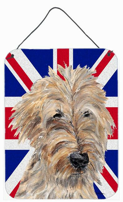 Golden Doodle with English Union Jack British Flag Wall or Door Hanging Prints SC9859DS1216 by Caroline&#39;s Treasures
