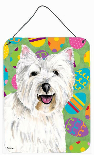 Westie Easter Eggtravaganza Aluminium Metal Wall or Door Hanging Prints by Caroline&#39;s Treasures