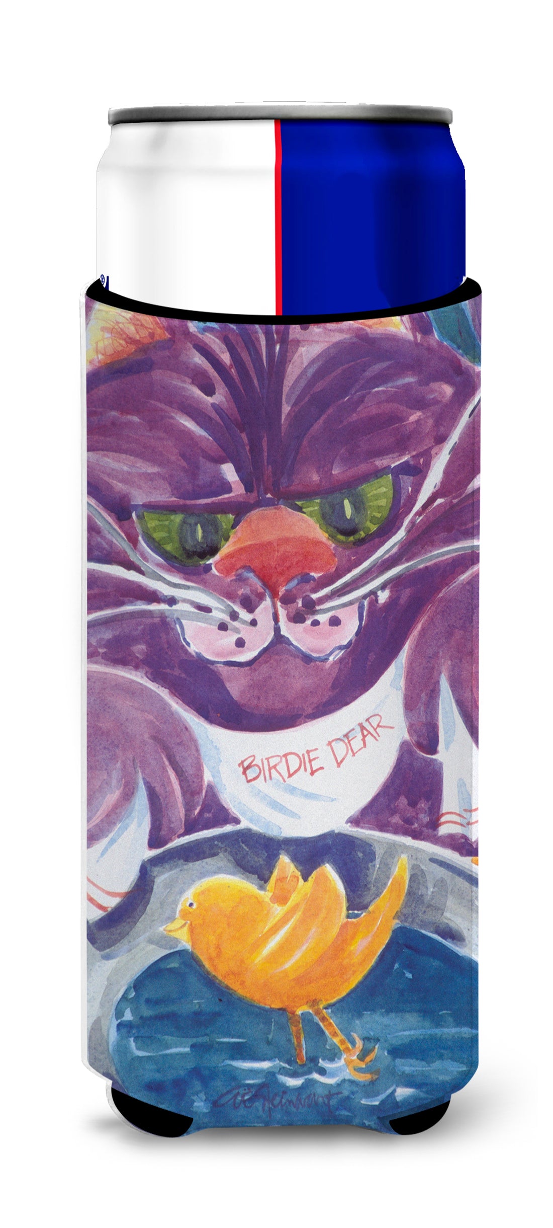 Purple Cat Birdie Dear Ultra Beverage Insulators for slim cans 6004MUK.