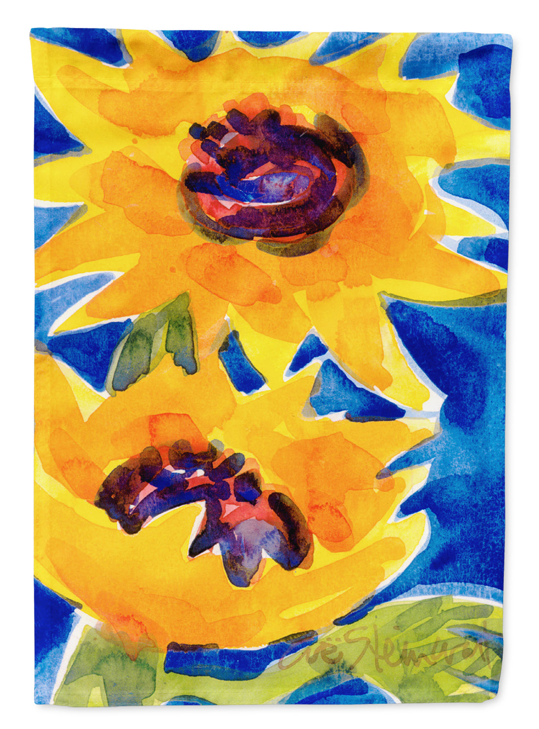 Flower - Sunflower Flag Canvas House Size  the-store.com.