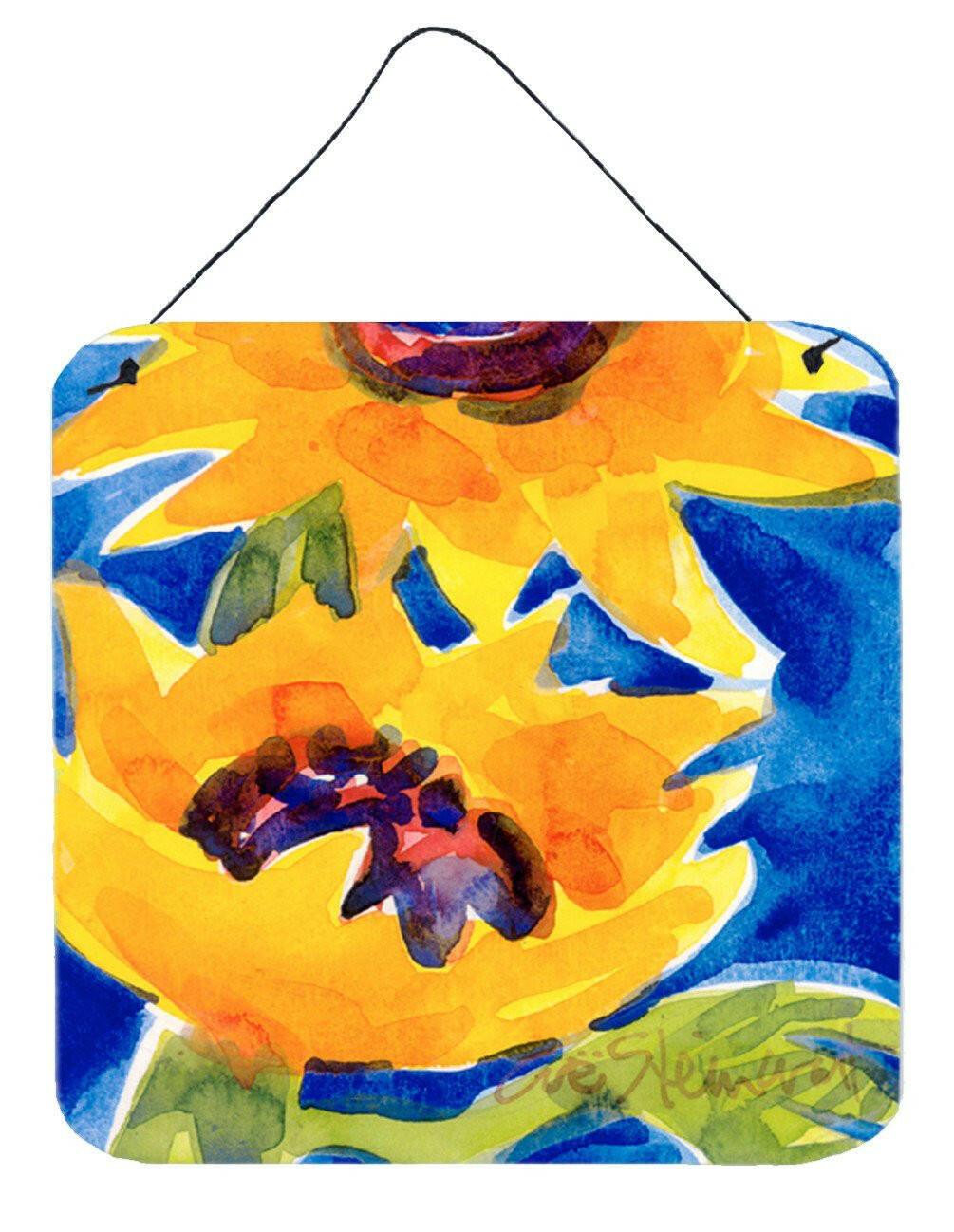 Flower - Sunflower Aluminium Metal Wall or Door Hanging Prints by Caroline's Treasures