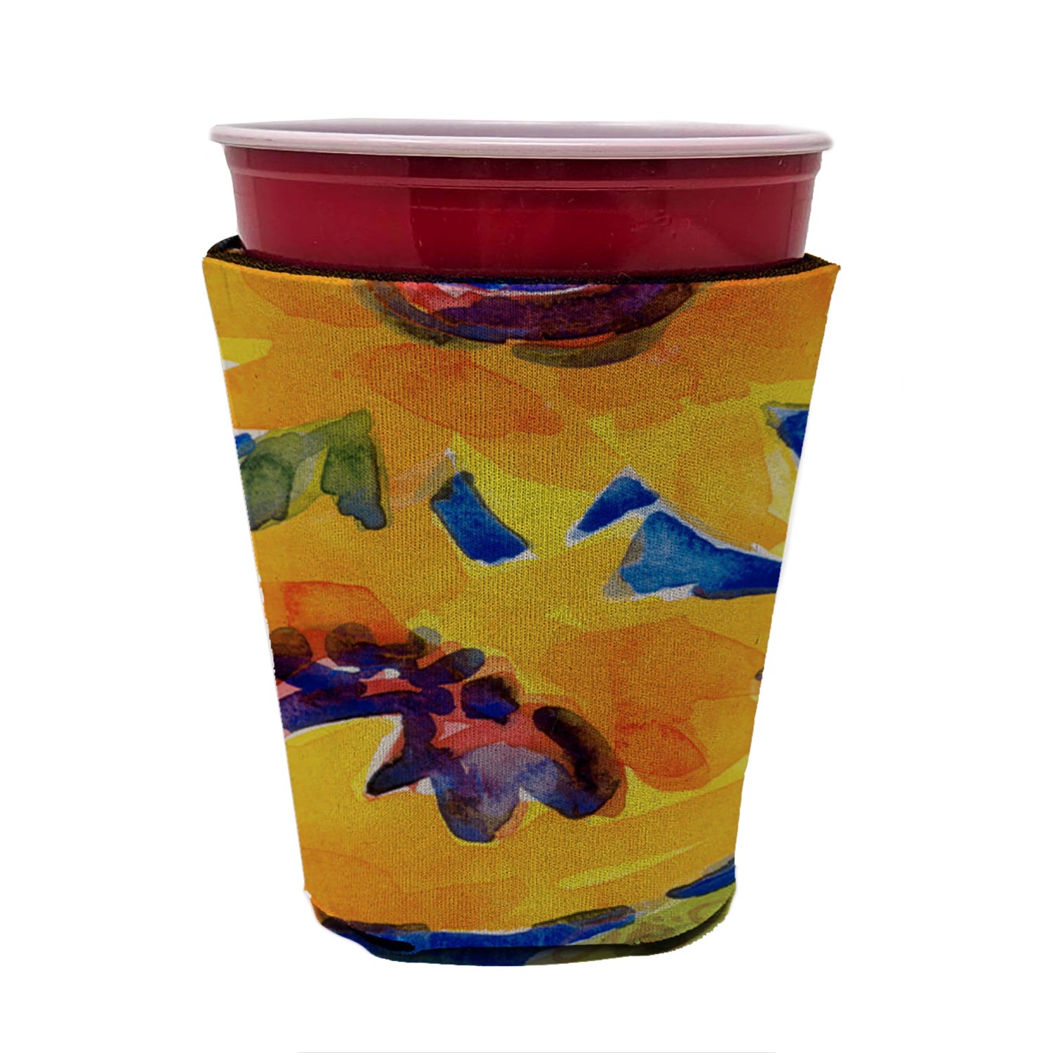 Flower - Sunflower  Red Cup Beverage Insulator Hugger  the-store.com.