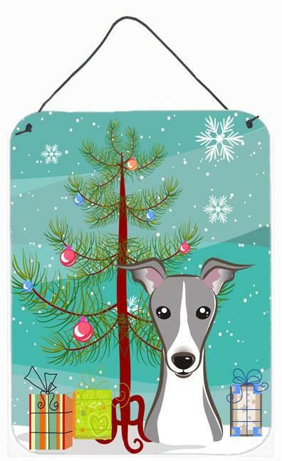 Christmas Tree and Italian Greyhound Wall or Door Hanging Prints BB1608DS1216 by Caroline&#39;s Treasures