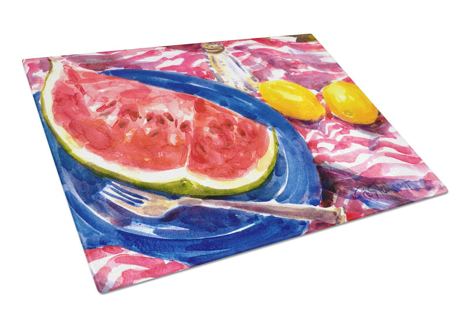 Watermelon Glass Cutting Board Large by Caroline's Treasures