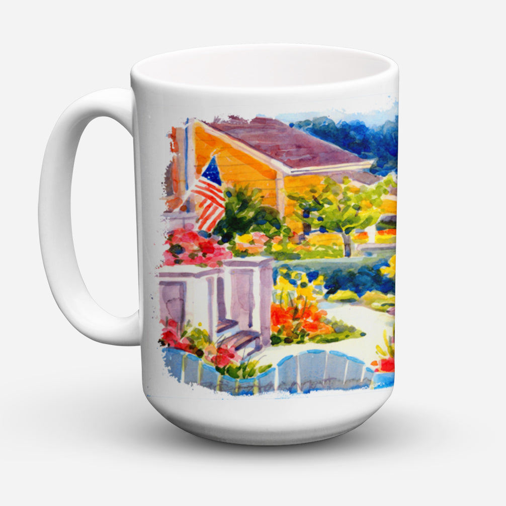 Seaside Beach Cottage Dishwasher Safe Microwavable Ceramic Coffee Mug 15 ounce 6032CM15  the-store.com.