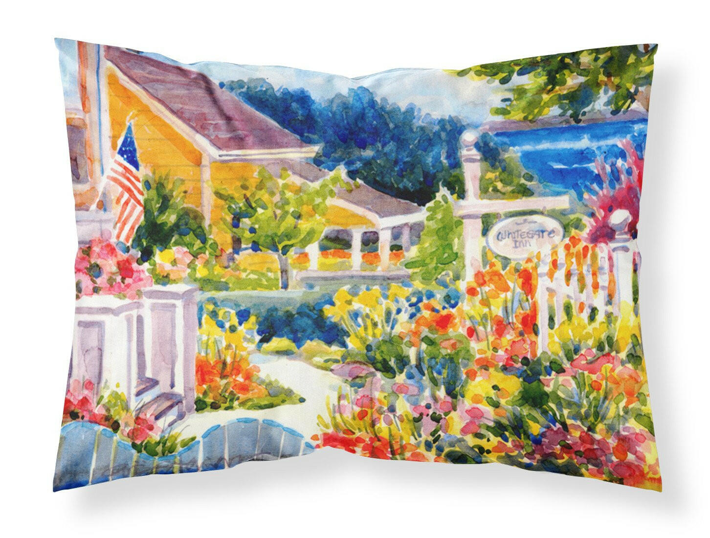 Seaside Beach Cottage  Moisture wicking Fabric standard pillowcase by Caroline's Treasures