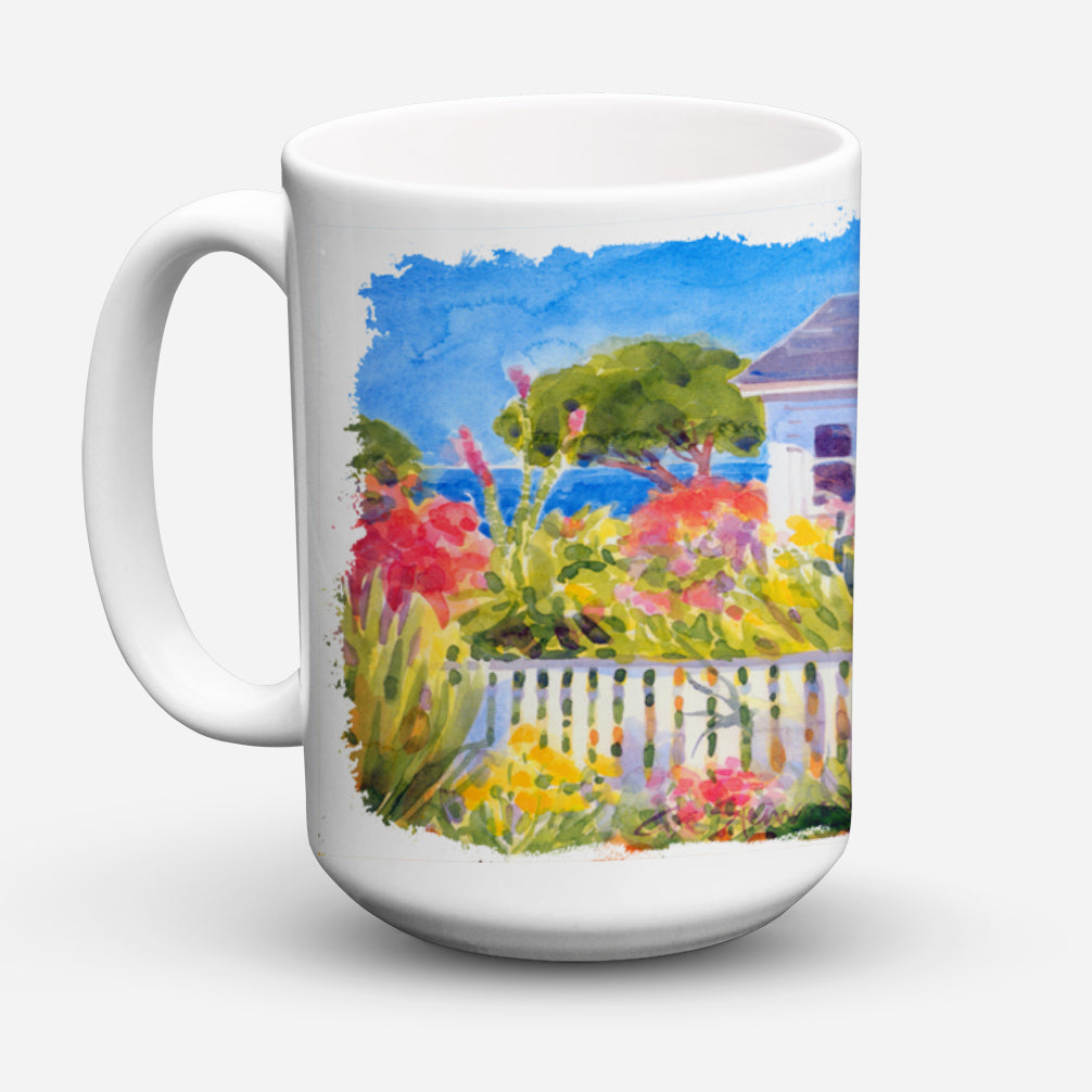 Seaside Beach Cottage Dishwasher Safe Microwavable Ceramic Coffee Mug 15 ounce 6034CM15  the-store.com.