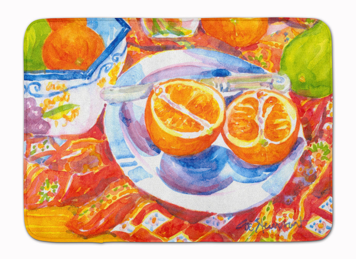 Florida Oranges Sliced for breakfast Machine Washable Memory Foam Mat 6035RUG - the-store.com