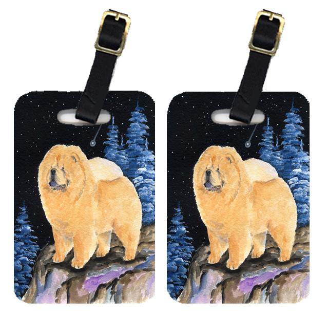 Starry Night Chow Chow Luggage Tags Pair of 2 by Caroline&#39;s Treasures