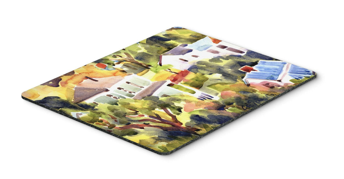 Houses Mouse pad, hot pad, or trivet by Caroline&#39;s Treasures